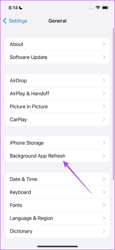 Tap-on-Background-App-Refresh-1 10 طرق لإصلاح عدم عمل تطبيق YouTube Music في الخلفية
