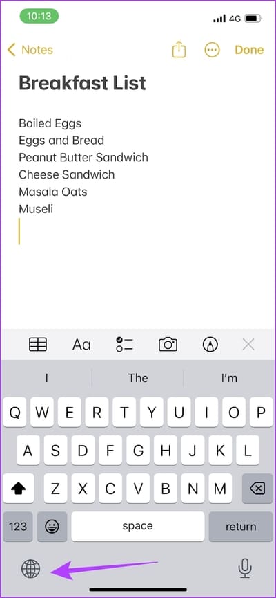 Tap-on-Globe-1 كيفية إيقاف تشغيل ميزة Double Space لفترة على iPhone و Mac