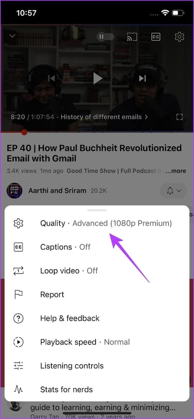 Tap-on-Quality-2 ما هو 1080p بريميوم على YouTube وكيفية تمكينه