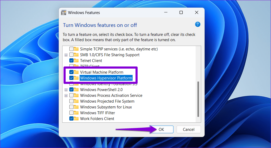 Turn-On-or-Off-Windows-Features أفضل 8 إصلاحات لخطأ لن يعمل هذا التطبيق على جهازك في Microsoft Store