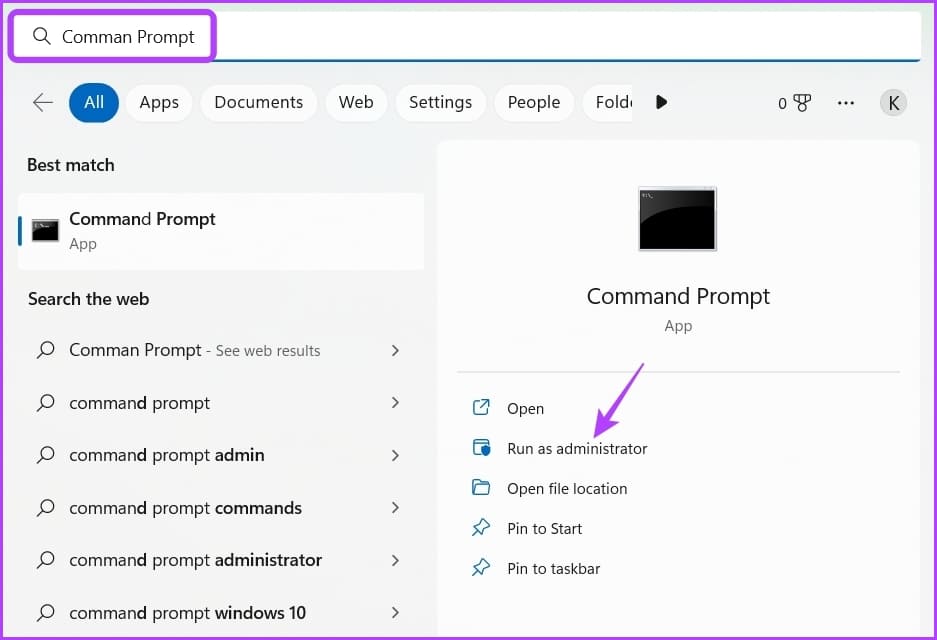 Typing-Command-Prompt-1 أفضل 6 طرق لإصلاح خطأ "يبدو أن ردك على اختبار CAPTCHA غير صالح" على Steam في Windows