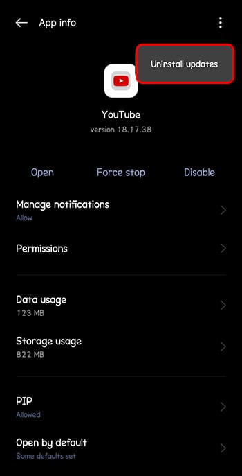 UNISTALL-UPDATES كيفية تعطيل YouTube Shorts