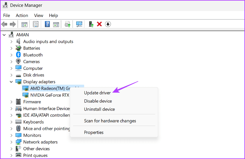 Update-driver-3-1 أفضل 5 طرق لإصلاح عدم عمل إعدادات شاشة التوقف وباللون الرمادي في Windows 11