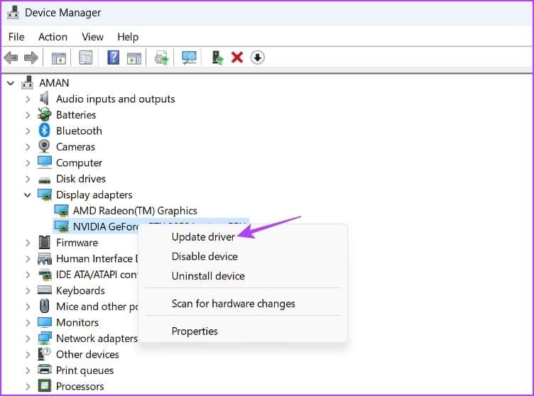 Update-driver-3 أفضل 6 طرق لإصلاح ظهور الشاشة السوداء عند الضغط على Alt + Tab في Windows