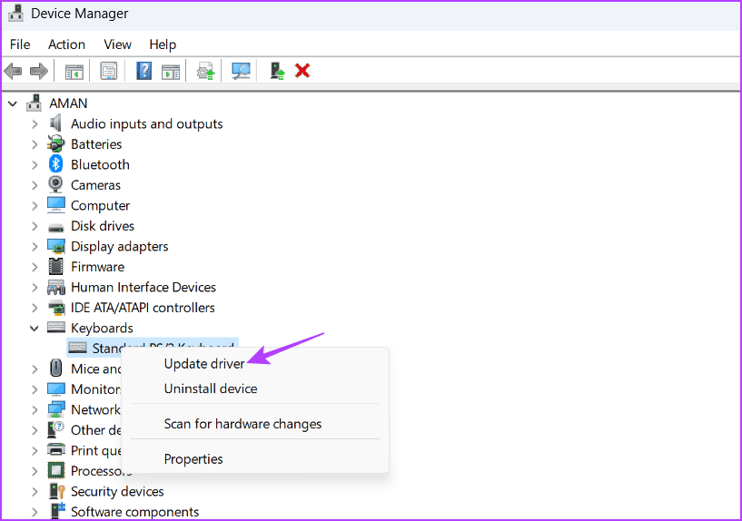 Update-driver-4 أفضل 5 طرق لإصلاح مفتاح Caps Lock معكوس في Windows 11