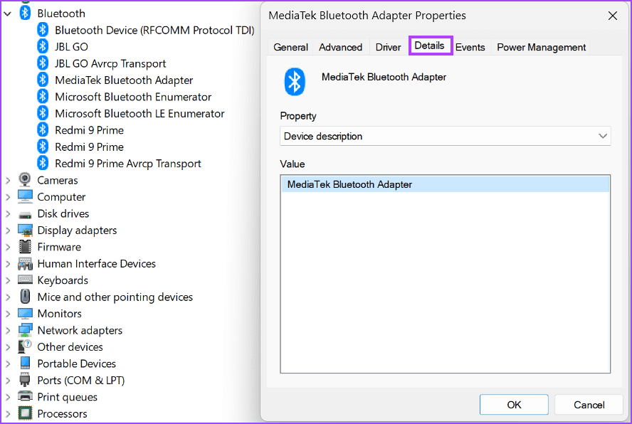 Verify-BLE-Support-On-Both-Devices-3 أفضل 8 طرق لإصلاح عدم عمل المشاركة القريبة Nearby Sharing على Windows 11