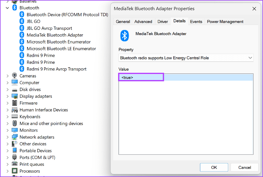 Verify-BLE-Support-On-Both-Devices-5 أفضل 8 طرق لإصلاح عدم عمل المشاركة القريبة Nearby Sharing على Windows 11
