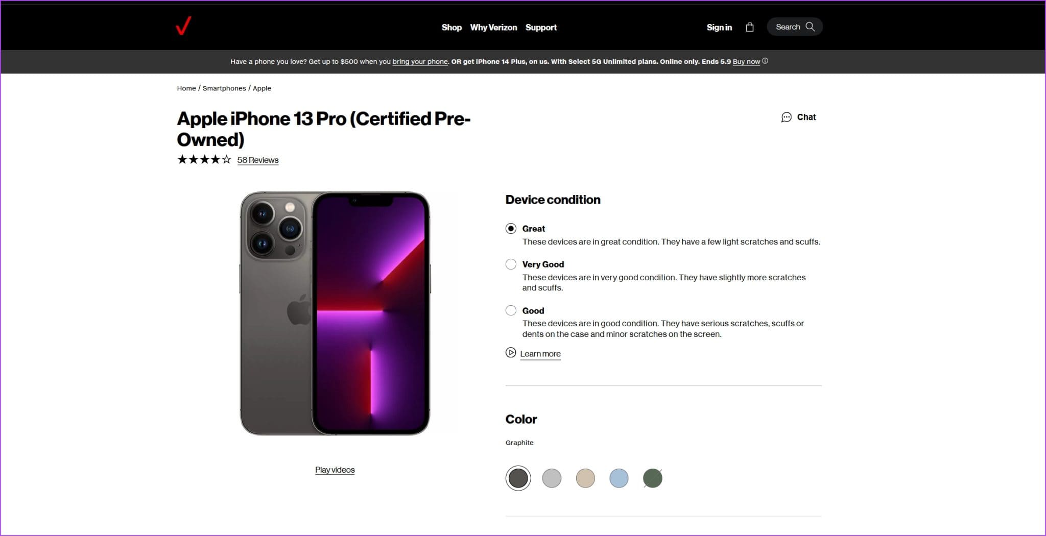 Verizon-Refurbished-2048x1050-1 كيفية التحقق مما إذا كان iPhone قد تم تجديده أم جديدًا