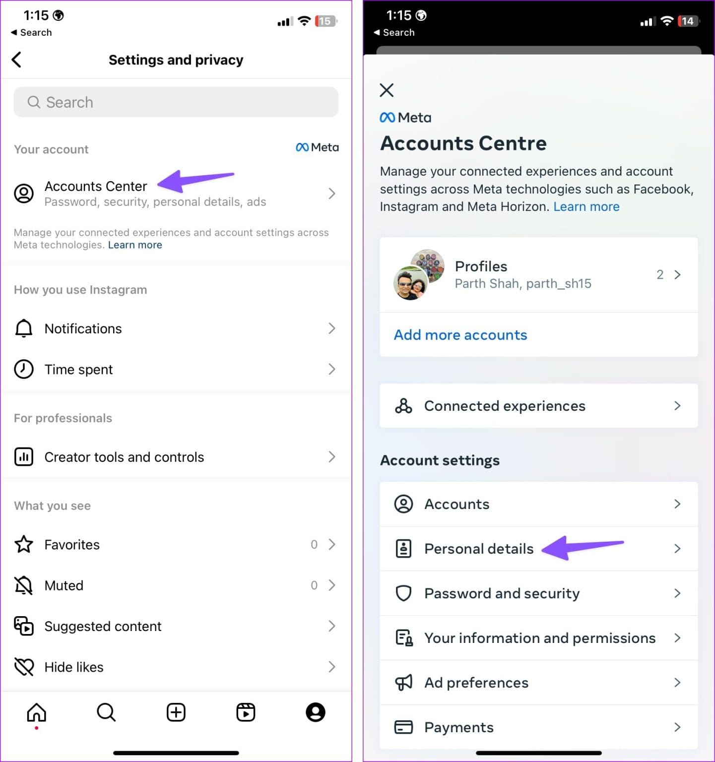 Where-Can-I-Find-My-Email-Address-on-Instagram-7-side-1441x1536-1 أين يمكنني العثور على عنوان البريد الإلكتروني الخاص بي في Instagram على الجوال والكمبيوتر