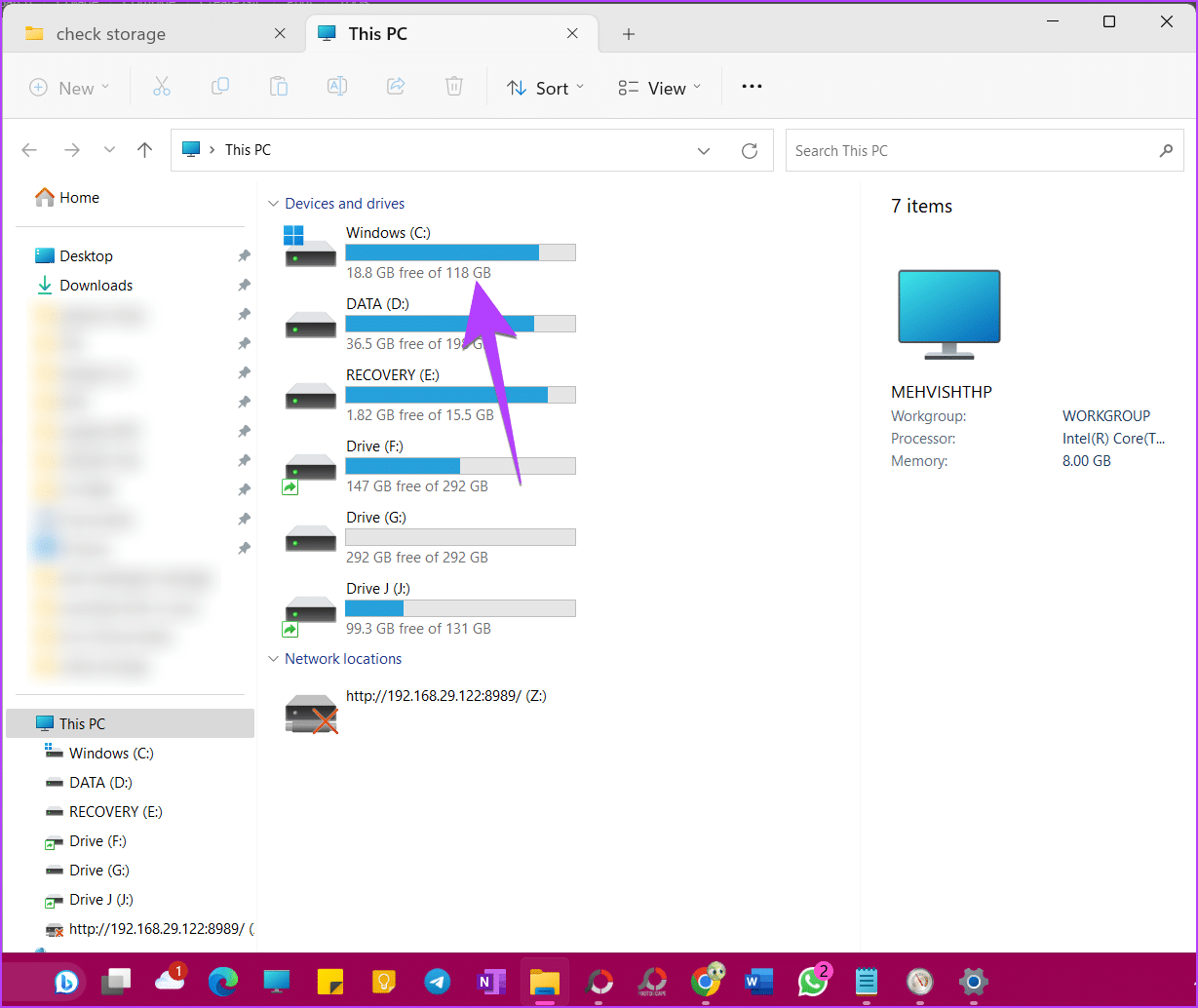 6 طرق للتحقق من التخزين الكلي لأجهزة الكمبيوتر Windows - %categories