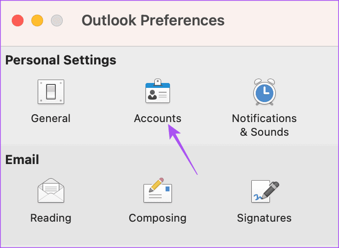 accounts-settings-outlook-mac كيفية تغيير كلمة مرور Outlook على الهاتف المحمول وسطح المكتب والويب