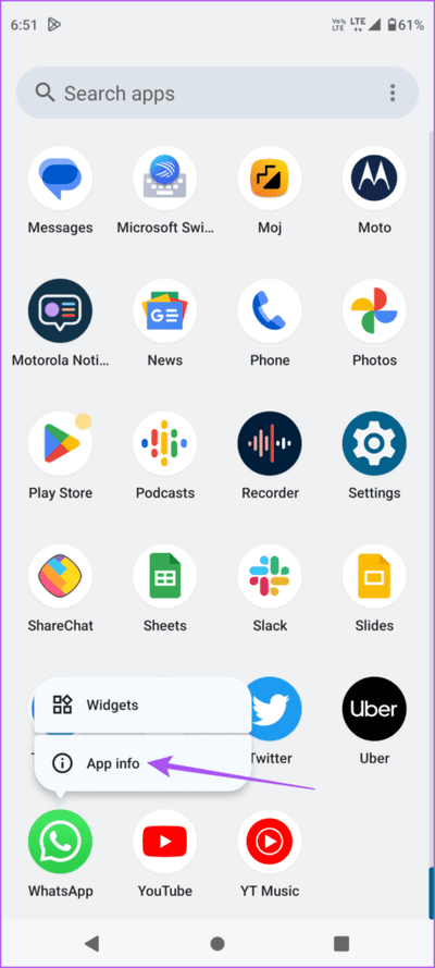 app-info-whatsapp-android-1-461x1024-1 أفضل 7 إصلاحات لعدم ظهور حالة الكتابة في WhatsApp على iPhone و Android