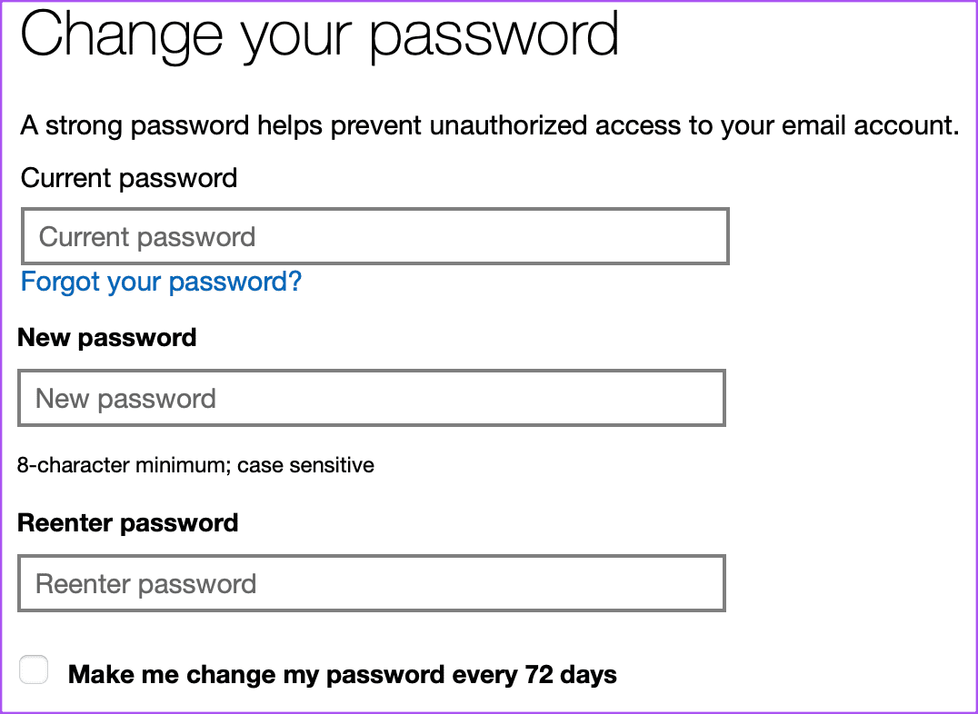 change-account-password-outlook-web كيفية تغيير كلمة مرور Outlook على الهاتف المحمول وسطح المكتب والويب