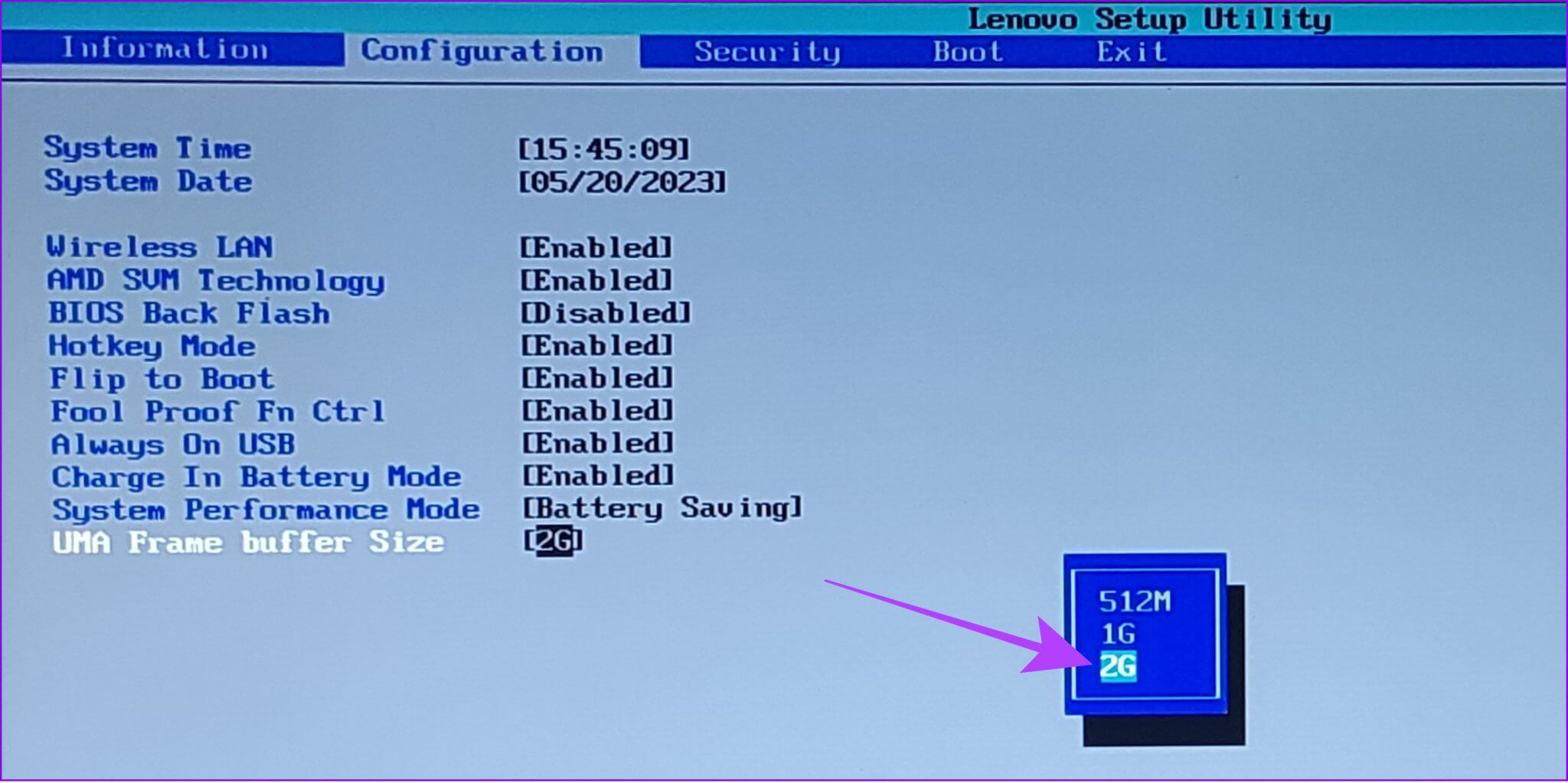choose-the-VRAM-size-2048x1023-1 4 طرق لزيادة ذاكرة الوصول العشوائي للفيديو (VRAM) في Windows