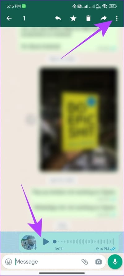 choose-the-voice-note-and-tap-the-three-dots-on-the-top-right-corner-1 كيفية حفظ الرسائل الصوتية WhatsApp على iPhone و Android والويب