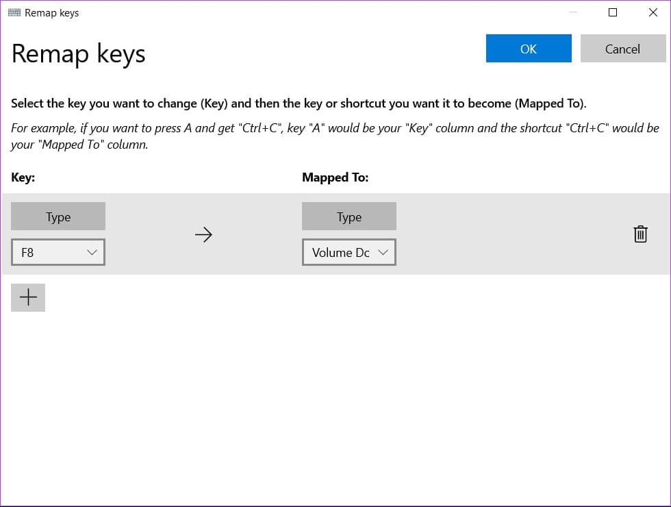 click-blue-ok-button-to-save-remapped-action طريقتان لإعادة تعيين مفاتيح لوحة المفاتيح في Windows 11
