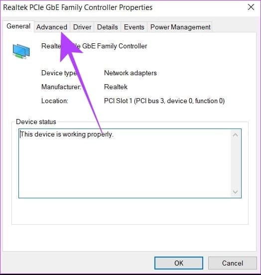 click-on-advanced-1 كيفية استخدام Wi-Fi و Ethernet في نفس الوقت في Windows