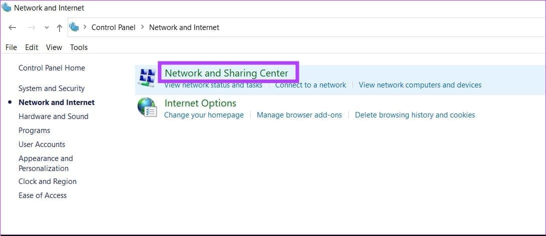 click-on-network-and-sharing-center كيفية استخدام Wi-Fi و Ethernet في نفس الوقت في Windows