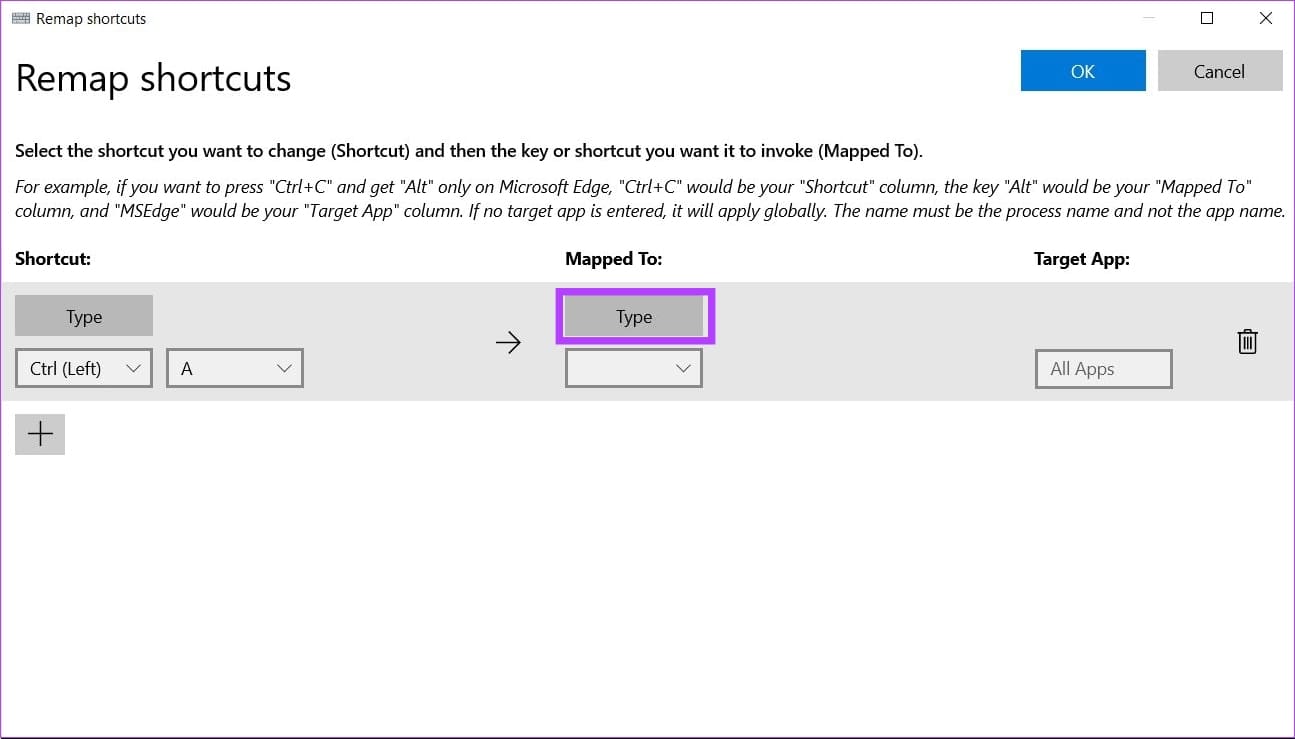 click-on-type-button-under-mapped-to طريقتان لإعادة تعيين مفاتيح لوحة المفاتيح في Windows 11