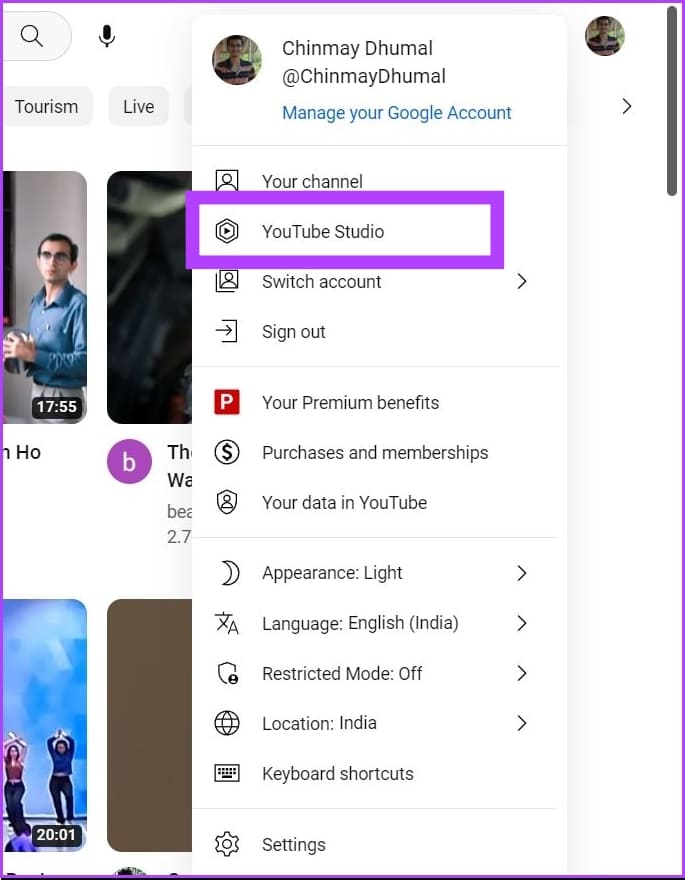 click-on-youtube-studio كيفية حذف مقاطع الفيديو على YouTube: دليل خطوة بخطوة