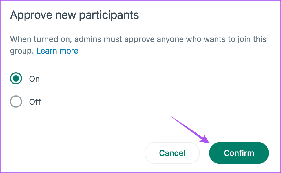 confirm-approve-new-participants-whatsapp-web كيفية الموافقة على مشاركين جدد في مجموعة WhatsApp على الهاتف المحمول وسطح المكتب والويب