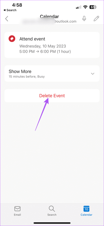 delete-reminder-outlook-mobile-711x1536-1 كيفية إضافة تذكيرات إلى تقويم Outlook على الهاتف المحمول وسطح المكتب