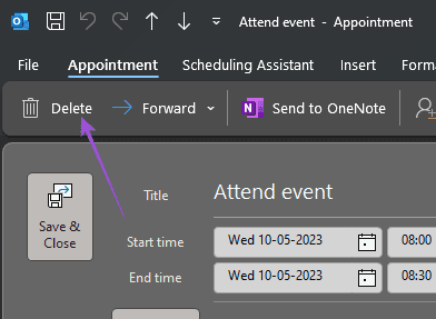 delete-reminder-outlook-windows كيفية إضافة تذكيرات إلى تقويم Outlook على الهاتف المحمول وسطح المكتب