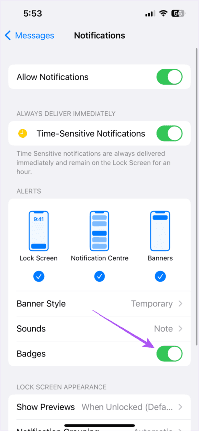 أفضل 6 إصلاحات لإشعارات الشارة غير الصحيحة في تطبيق Messages على iPhone - %categories