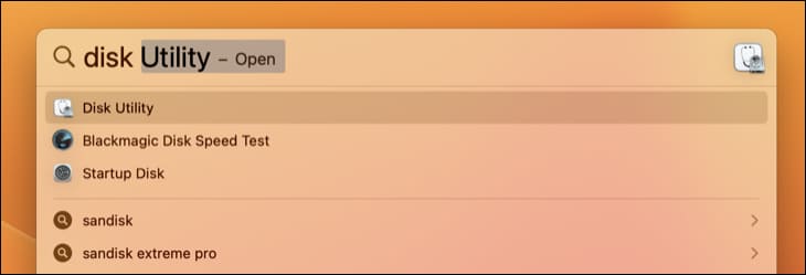disk_utility_spotlight كيفية استخدام Disk Utility على جهاز Mac