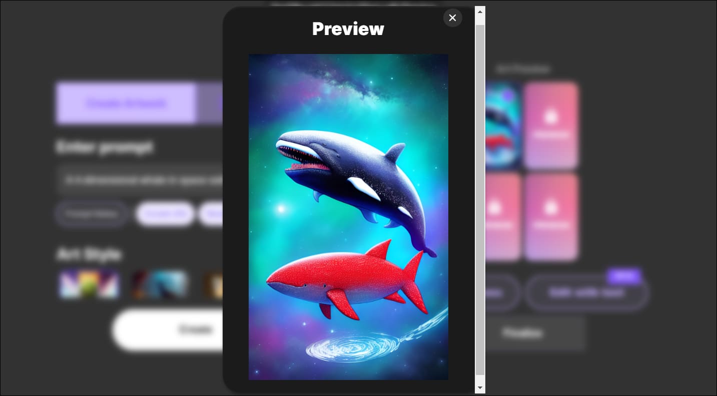dream-ia-generator-making-an-image-of-a-4-dimensional-whale هل يمكن لـ ChatGPT إنشاء صور؟