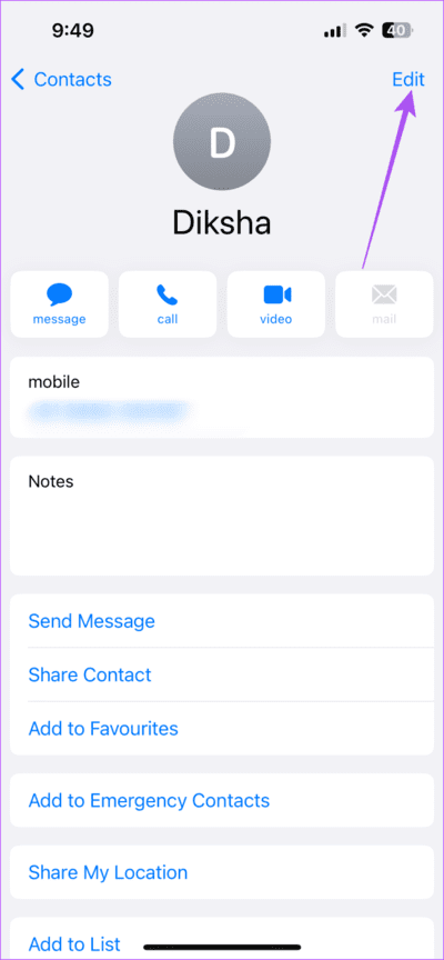 edit-contact-iphone-711x1536-1 أفضل 9 إصلاحات لعدم ظهور أسماء جهات الاتصال في iMessage على iPhone