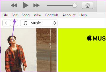 edit-menu-itunes-windows-11 أفضل طريقتين لنقل البودكاست من iPhone إلى iTunes على جهاز كمبيوتر Windows