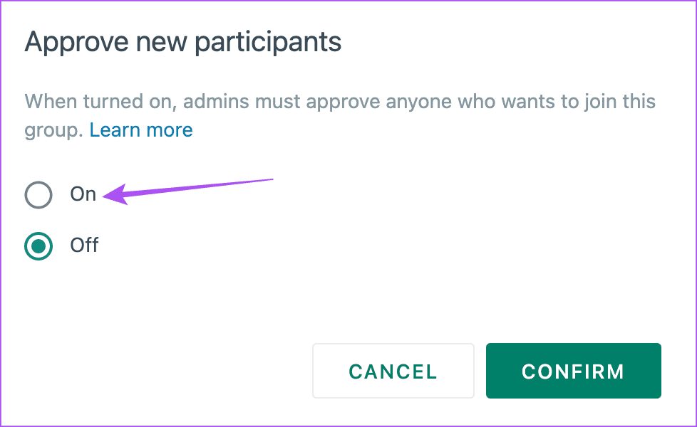 enable-approve-new-participants-whatsapp-desktop كيفية الموافقة على مشاركين جدد في مجموعة WhatsApp على الهاتف المحمول وسطح المكتب والويب