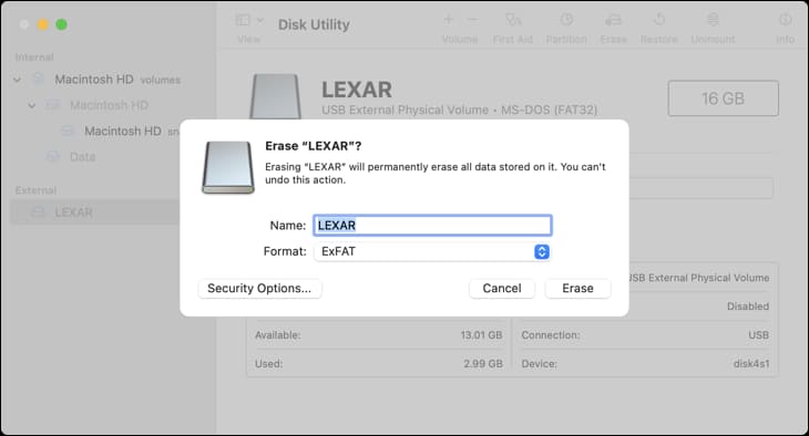 erase_drive_partition كيفية استخدام Disk Utility على جهاز Mac