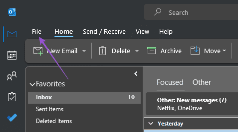 file-outlook-windows-1 كيفية تغيير كلمة مرور Outlook على الهاتف المحمول وسطح المكتب والويب