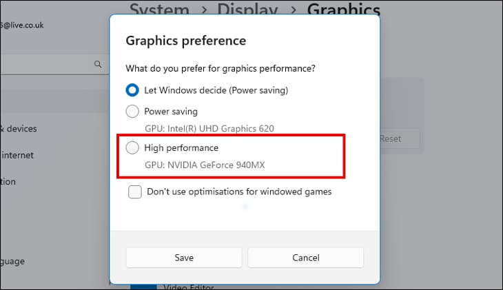 gpu-priority 8 إعدادات يجب على اللاعبين تعديلها في Windows 11