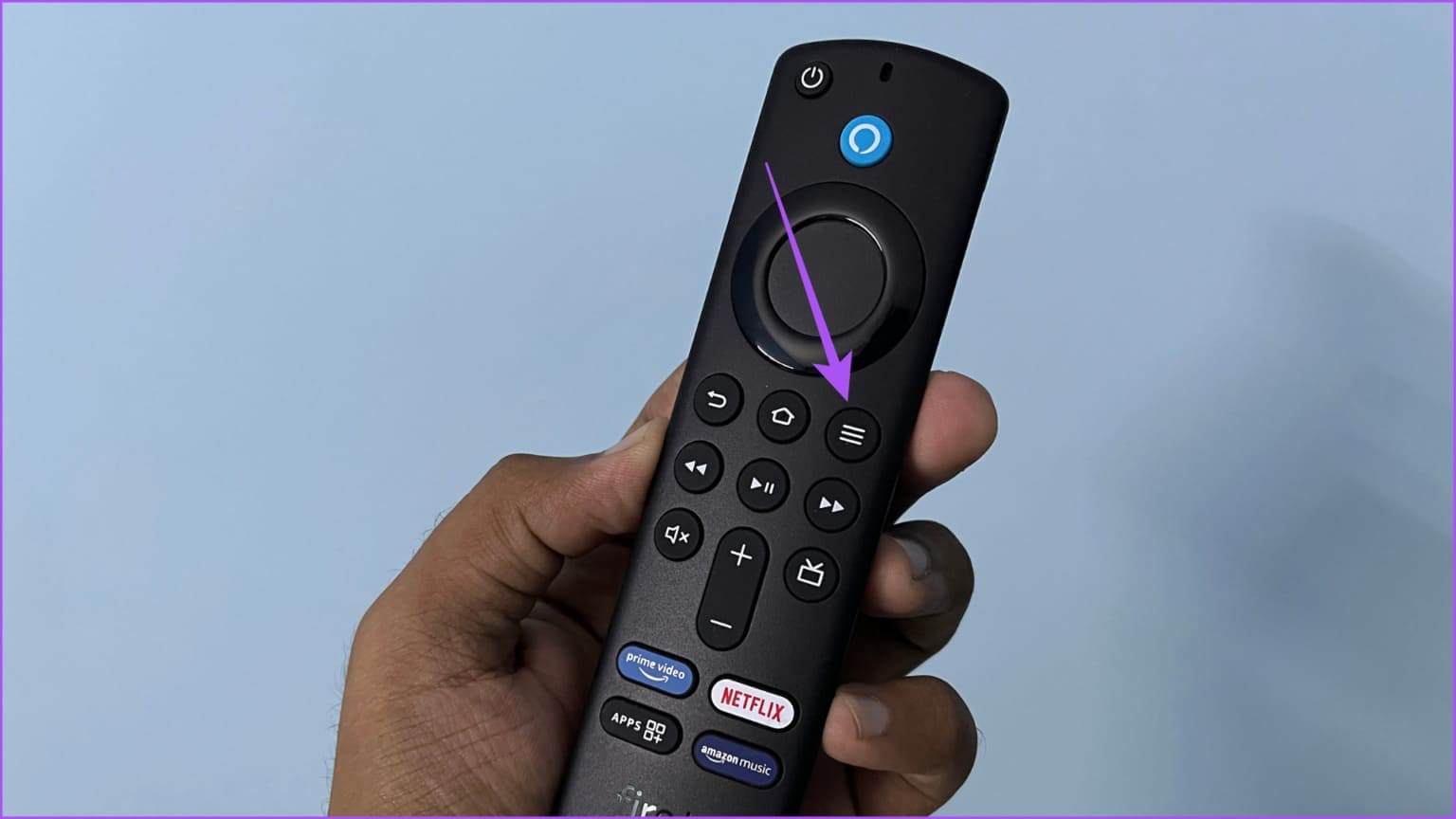 hamburger-icon-fire-tv-remote-1536x864-1 أفضل 5 إصلاحات لعدم Spotify على Amazon Fire TV Stick