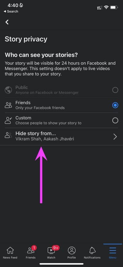كيفية إخفاء القصة من شخص ما على Facebook - %categories