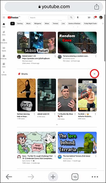 hide-youtube-shorts كيفية تعطيل YouTube Shorts