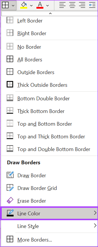 كيفية تغيير لون الحدود في Microsoft Excel - %categories
