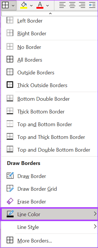 how-to-change-border-color-in-microsoft-excel-8-1 كيفية تغيير لون الحدود في Microsoft Excel