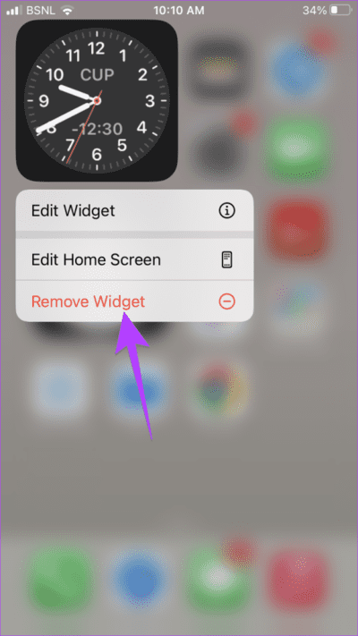 iPhone-Clock-Widget-Remove-576x1024-1 6 طرق لإصلاح ظهور الوقت بشكل خاطئ على ويدجت ساعة iPhone