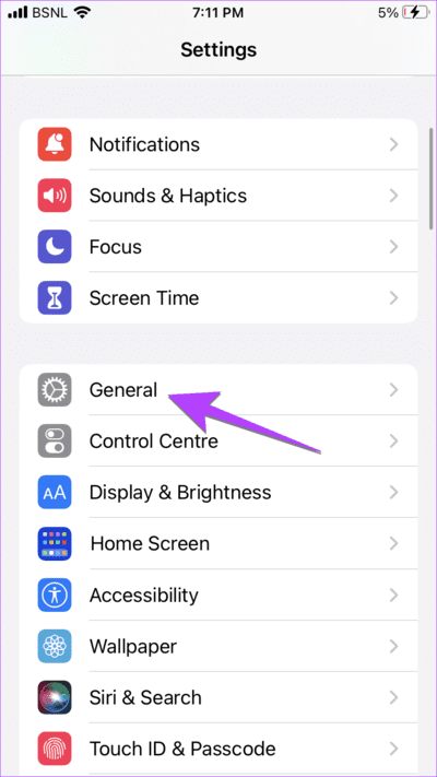 iPhone-General-Setting 6 طرق لإصلاح ظهور الوقت بشكل خاطئ على ويدجت ساعة iPhone