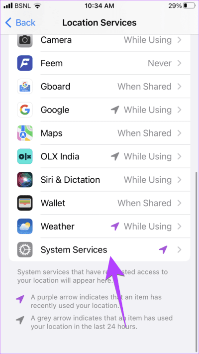 iPhone-System-Services 6 طرق لإصلاح ظهور الوقت بشكل خاطئ على ويدجت ساعة iPhone