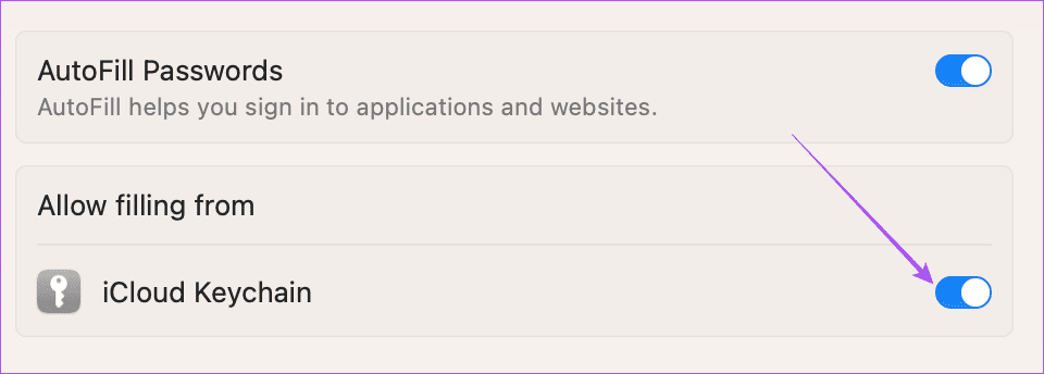 icloud-keychain-autofill-passwords-mac كيفية إنشاء كلمات مرور قوية على iPhone و iPad و Mac