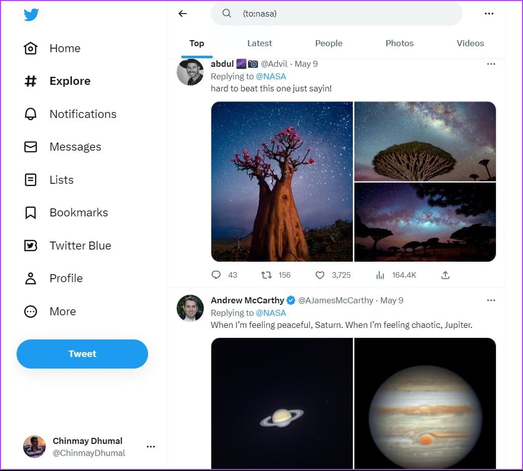 mentioning-these-accounts كيفية استخدام البحث المتقدم في Twitter: الدليل النهائي