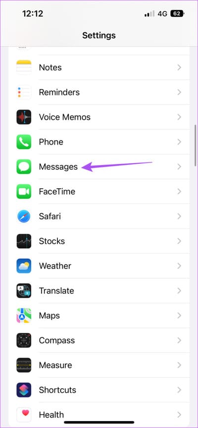messages-settings-iphone-1-711x1536-1 أفضل 6 إصلاحات لإشعارات الشارة غير الصحيحة في تطبيق Messages على iPhone