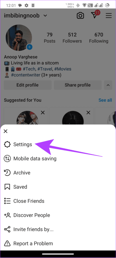 oopen-settings كيفية تغيير كلمة مرور Instagram على Android و iPhone وسطح المكتب