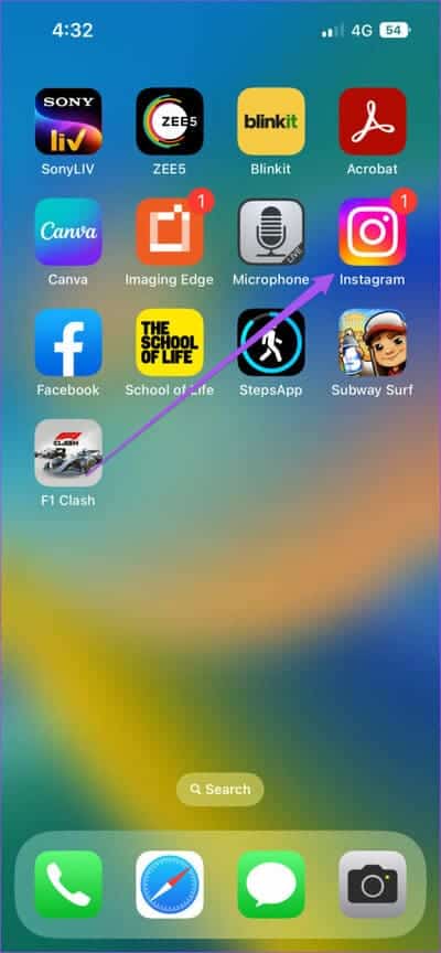 open-instagram-on-iPhone-711x1536-1 أفضل 5 إصلاحات لعدم عمل الوضع الليلي على Instagram على iPhone