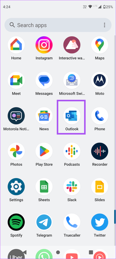 open-outlook-app-on-android-693x1536-1 كيفية إضافة تذكيرات إلى تقويم Outlook على الهاتف المحمول وسطح المكتب